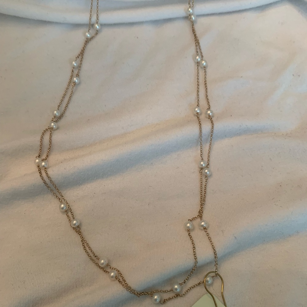 ENewton Gold and Pearl Necklace